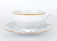 Набор чайных чашек с блюдцами фарфоровых (Набор чайных пар или шапо) 360 мл