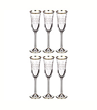 Набор бокалов для шампанского из хрусталя (фужеры) 150 мл