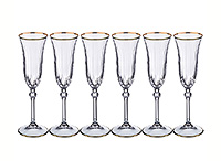 Набор бокалов для шампанского из хрусталя (фужеры) 100 мл