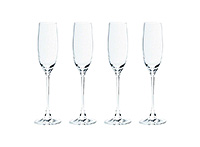 Набор бокалов для шампанского из хрусталя (фужеры) 190 мл
