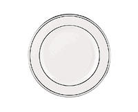 Тарелка из костяного фарфора 20,5 см закусочная