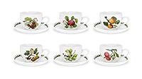 Набор чайных чашек с блюдцами из фаянса (Набор чайных пар или шапо) 500 мл
