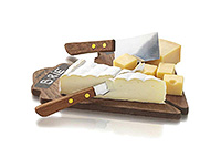 Сервировочная доска для сыра (сырная) из дерева с ножами