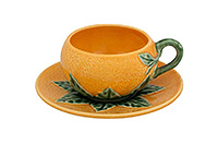 Чайная чашка с блюдцем керамическая (Шапо чайное или пара) 300 мл
