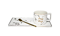 Подарочный чайный набор фарфоровый 3 предмета