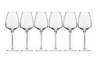 Набор бокалов для белого вина из стекла (фужеры) 550 мл