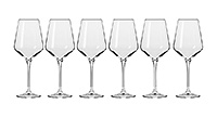 Набор бокалов для белого вина из стекла (фужеры) 390 мл