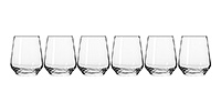 Набор бокалов для воды из стекла (стаканы) 400 мл