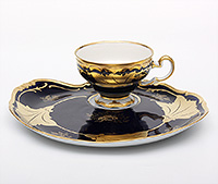 Чайный набор фарфоровый Эгоист 2 предмета (чашка 210 мл+блюдо)