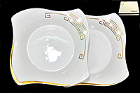 Набор глубоких (суповых) фарфоровых тарелок 20 см