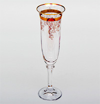 Набор бокалов для шампанского из богемского стекла (фужеры) 175 мл