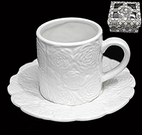 Чайная чашка с блюдцем керамические (Шапо чайное или пара)