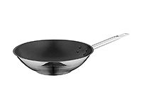 Сковорода Вок из нержавеющей стали (Сковорода для китайской кухни) 28 см без крышки