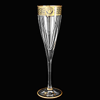 Набор бокалов для шампанского из богемского стекла (фужеры) 150 мл