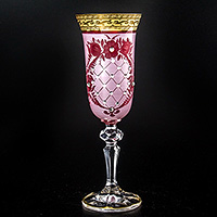Набор бокалов для шампанского из богемского стекла (фужеры)