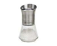 Мельница для соли из стекла и нержавеющей стали 12,5x7 см