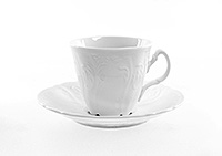 Набор чайных чашек с блюдцами фарфоровых высоких (Набор чайных пар или шапо) 200 мл