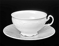 Чайная чашка с блюдцем фарфоровая (Шапо чайное или пара) 360 мл