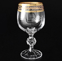 Набор бокалов для вина из богемского стекла (фужеры) 190 мл