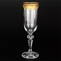 Набор бокалов для шампанского из богемского стекла (фужеры) 150 мл