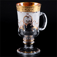 Набор чашек для глинтвейна из богемского стекла 350 мл