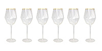 Набор бокалов для вина из стекла (фужеры) 700 мл