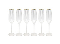 Набор бокалов для шампанского из стекла (фужеры) 450 мл