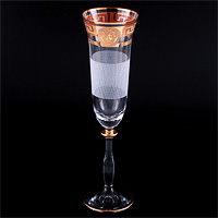 Набор бокалов для шампанского из богемского стекла (фужеры)