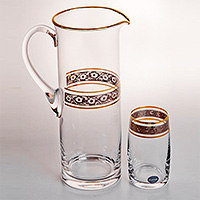 Набор для воды из стекла (кувшин и стаканы)