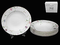 Набор глубоких (суповых) фарфоровых тарелок 22,5 см