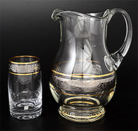 Набор для воды из стекла (кувшин 1500 мл и стаканы 250 мл)