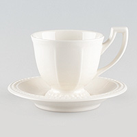 Чайная чашка с блюдцем 15,5 см керамическая (Шапо чайное или пара) 200 мл