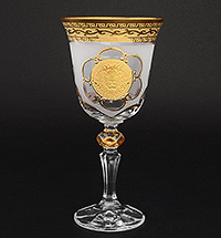 Набор бокалов для вина из богемского стекла (фужеры) 220 мл