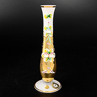 Ваза для цветов (цветочница) из богемского стекла 18 см