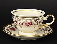 Набор чайных чашек с блюдцами фарфоровых (Набор чайных пар или шапо) 250 мл