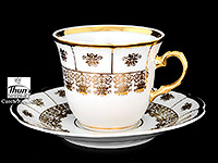 Набор чайных чашек с блюдцами фарфоровых (Набор чайных пар или шапо) 135 мл
