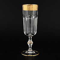 Набор бокалов для шампанского из богемского стекла (фужеры) 170 мл