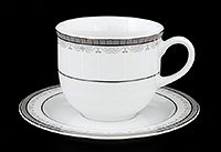 Набор чайных чашек с блюдцами фарфоровых (Набор чайных пар или шапо) 270 мл