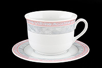 Набор чайных чашек с блюдцами фарфоровых (Набор чайных пар или шапо) 380 мл