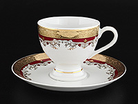 Набор чайных чашек с блюдцами фарфоровых (Набор чайных пар или шапо) 150 мл