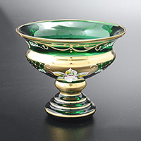Конфетница из богемского стекла (Ваза для конфет) 13 см