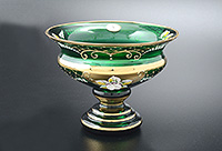 Конфетница из богемского стекла (Ваза для конфет) 16 см