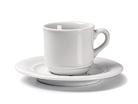 Кофейная чашка с блюдцем фарфоровая (Шапо кофейное или пара) 90 мл