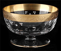 Конфетница из богемского стекла (Ваза для конфет) 11 см