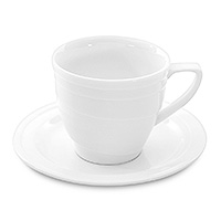 Чайная чашка с блюдцем из фарфора (Шапо чайное или пара) 265 мл