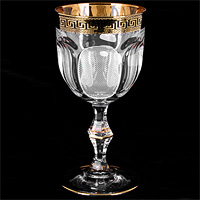 Набор бокалов для вина из богемского стекла (фужеры) 230 мл