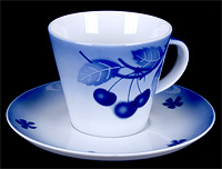 Набор чайных чашек с блюдцами фарфоровых высоких (Набор чайных пар или шапо) 174 мл