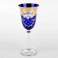 Набор бокалов для вина из богемского стекла (фужеры) 260 мл