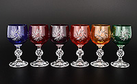 Набор хрустальных бокалов для вина (фужеры) 190 мл