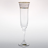 Набор бокалов для шампанского из богемского стекла (фужеры) 175 мл